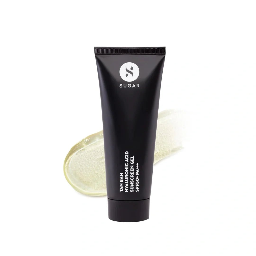 sugar spf - SUGAR Cosmetics Tan Ban Hyaluronic Acid Sunscreen SPF50+ PA+++ Gel |All Skin Non Greasy | Light Weight Formula | 50ml - Looknstyle