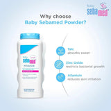 sbapodr - Sebamed Baby Powder| Olive Oil, Allantoin|Keeps Newborn’s Skin Fresh|absorbs Sweat|100 gm - Looknstyle