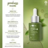 Plum Green Tea & Zinc Complex 3% Serum | With AcnacidolTM BG & natural AHAs | Fights Pimples & Tightens Pores | Controls Oil & Gently Exfoliates