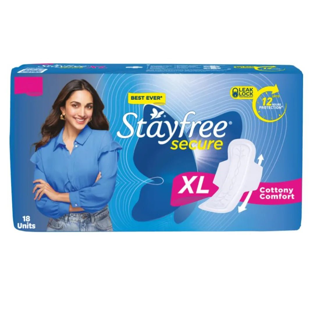 Stayfree18pd - Stayfree Secure Cottony Extra Large with Wings - 18 Pads (18 Pads) - Looknstyle