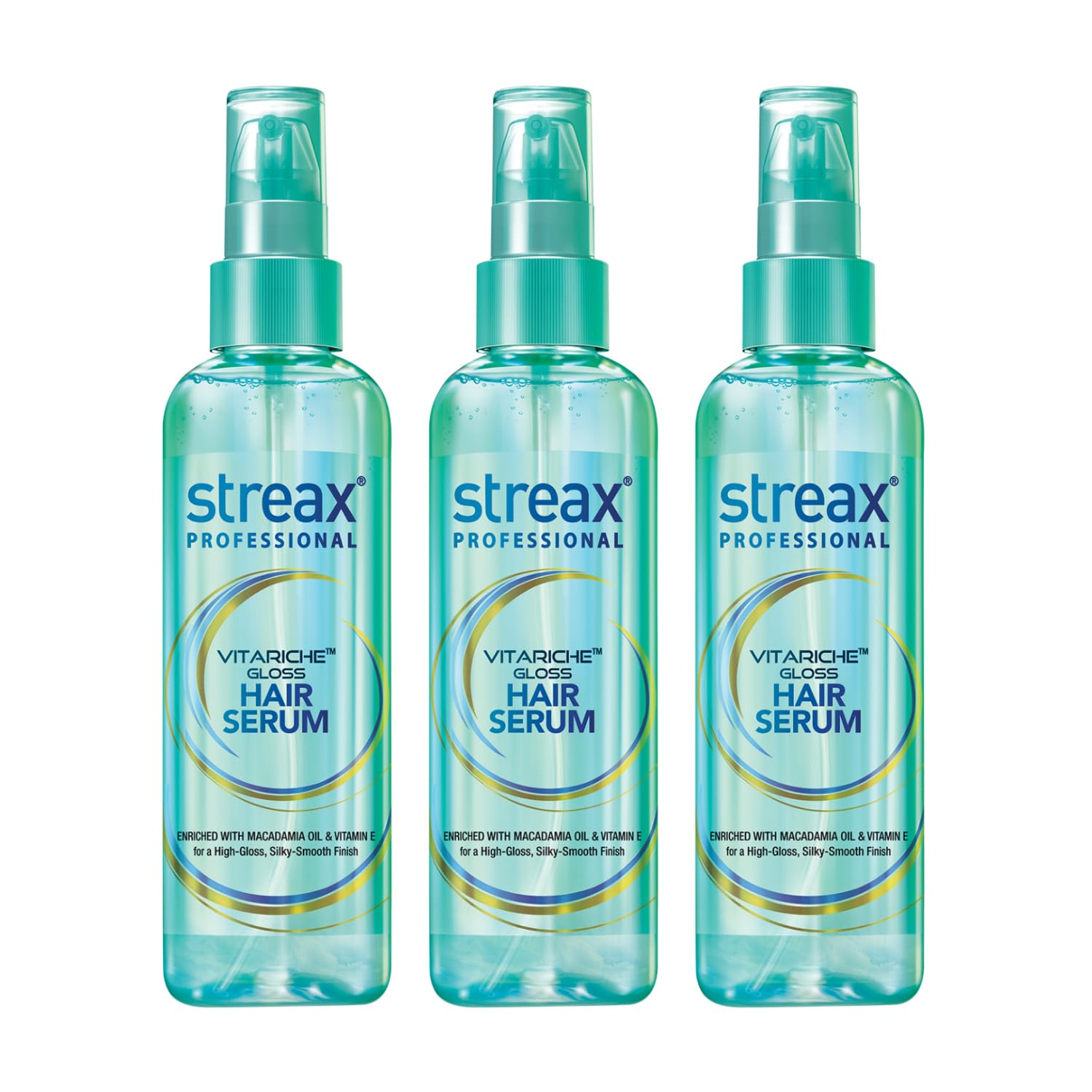 streax6 - Streax Professional Vitariche Gloss Hair Serum (Pack of 3) (115ml) each - Looknstyle