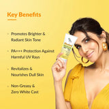 Fixderma Shadow Brightening Sunscreen SPF50 PA+++ with 1% Alpha Arbutin | UVA/UVB, Broad Spectrum Protection | Reduce Tan & Brightens the Complexion | Lightweight, No White Cast, All Skin Type - 50GM