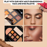 SUGAR Cosmetics Contour De Force Eyes And Face Palette | Pigmented, Long - lasting & Smudgeproof | Includes Blush, Bronzer, Highlighter and 6 Eyeshadow shades - 01 Warm Win | 20.3 gm - Deals999