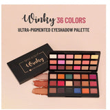 SWISSBEAUTYEYESHADOW36COLOUR02 - Swiss Beauty Winky 36 Color Eyeshadow Palette | Long - lasting | 36 Highly Pigmented Shades | Multicolor - 02 60gm - Looknstyle