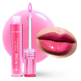 Lamel All In One Lip Tinted Plumping Oil- Pink sparkle, Lip Oil Tint for Pigmented Lips | Hydrating, Plumping & Glossy Lip Tint | Non-Sticky Lip Oil with Long-Lasting Tint | 3ml
