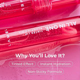 Lamel All In One Lip Tinted Plumping Oil- Pink sparkle, Lip Oil Tint for Pigmented Lips | Hydrating, Plumping & Glossy Lip Tint | Non-Sticky Lip Oil with Long-Lasting Tint | 3ml