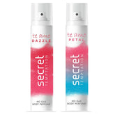 Secret Temptation Te Amo Dazzle and Petal No Gas Perfume Body Spray for Women - 120ml (Pack of 2)