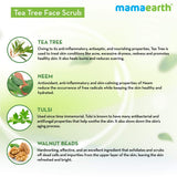 Mamaearth Tea Tree Face Scrub with Tea Tree and Neem for Skin Purification - 100g