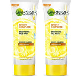 Garnier Set of 2 Bright Complete Vitamin C Brightening Face Wash - 100 g Each