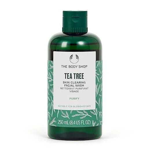 bd202 - The Body Shop Vegan Tea Tree Facial Wash, 250 ML - For Oily, Blemished Skin | Intensely Cleansing - Looknstyle