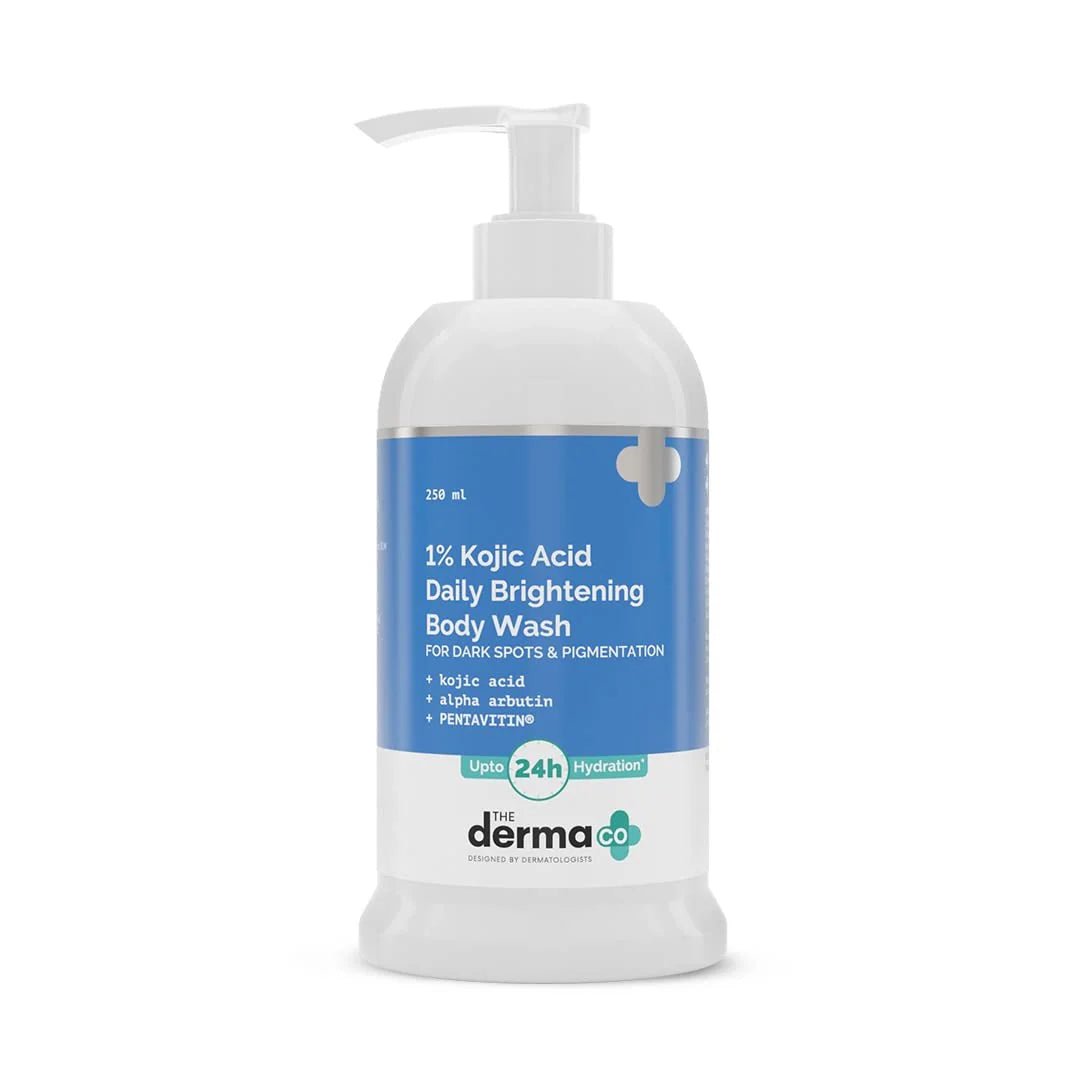 tdckojBW - The Derma Co 1% Kojic Acid Daily Brightening Body Wash I Alpha Arbutin | For Dark Spots & Pigmentation I Up to 24 Hour Hydration I Cleanses & Brightens Skin I For All Skin Types - 250ml - Looknstyle