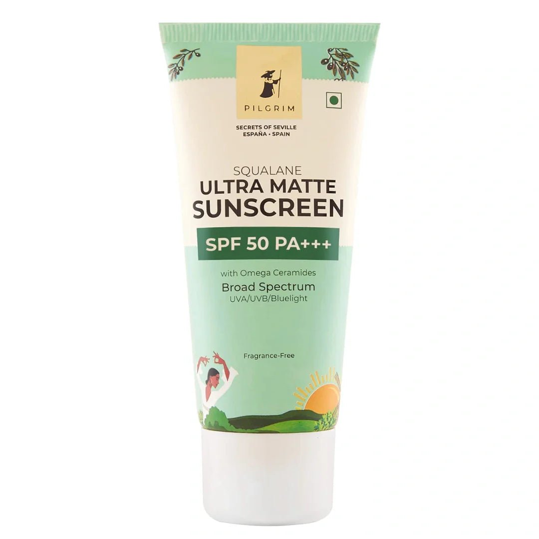 plulmsus - Pilgrim Squalane ULTRA MATTE SUNSCREEN SPF 50 PA+++ for women & men (50g) - Looknstyle