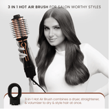- Urban yog MakeMeeBold 3 - in - 1 Hot Air Brush| 1.5 - inch Barrel | Hair Dryer Hair Straightener Volumizer Blow Dryer Styling Tool,1200 Watt | Gifts for Woman, Multicolour - Looknstyle