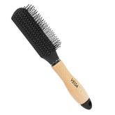 vega(h3-fb) - Vega Broad Wooden Handle Flat Brush - Looknstyle