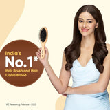 vegabrushR4-CB - Vega Compact Wooden Hair Brush for Men and Women with Travel Friendly, (R4 - CB) - Looknstyle