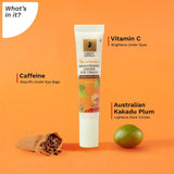 Pilgrim 4% Vitamin C Brightening Under Eye Cream 15ml | Reduces Dark Circles, Puffiness, Wrinkles | Under Eye Cream for dark circles
