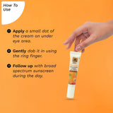 Pilgrim 4% Vitamin C Brightening Under Eye Cream 15ml | Reduces Dark Circles, Puffiness, Wrinkles | Under Eye Cream for dark circles