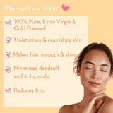 WishCare - WishCare® Premium Cold Pressed Castor Oil - Pure & Virgin Grade - For Healthy Hair and Skin - 200 Ml - Looknstyle