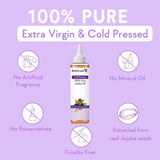 wishcarejojobaoil100ml - WishCare® Pure Cold Pressed Natural Unrefined Jojoba Oil - Moisturizer for Skin, Hair and Nails - 100 M - Looknstyle