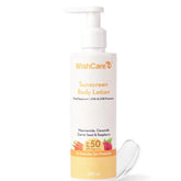 WISHCARESPFBODYLOTION200ML - WishCare Sunscreen Body Lotion with SPF 50 PA+++ In - Vivo Tested | Body Sunscreen With Broad Spectrum UVA & UVB Protection, No White Cast | With Carrot Seed & Raspberry | For All Skin Types | For Women & Men | 200ml - Looknstyle