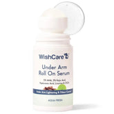 WISHCAREUNDERARMROLLON50ML - WishCare Underarm Roll On For Women & Men | Reduces Pigmentation, Brightens Skin & Prevents Body Odour | With AHA, Kojic Acid & Hyaluronic Acid | Long Lasting Aqua Fragrance | 50ml - Looknstyle