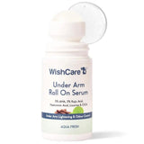 WISHCAREUNDERARMROLLON50ML - WishCare Underarm Roll On For Women & Men | Reduces Pigmentation, Brightens Skin & Prevents Body Odour | With AHA, Kojic Acid & Hyaluronic Acid | Long Lasting Aqua Fragrance | 50ml - Looknstyle