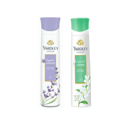yd19 - Yardley London English Lavender and Jasmine Combo Pack 2 Deodorant Spray - For Women (150 ml, Pack of 2) - Looknstyle