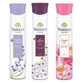 yd22 - Yardley London English Lavender, London Mist and Lace Satin Deodorant for Women 150ml (Pack of 3) - Looknstyle