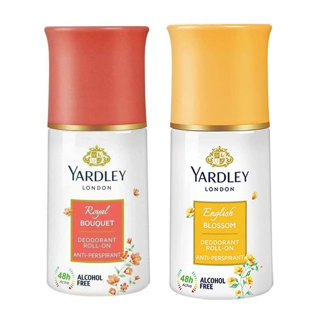yard9 - Yardley London Royal Bouquet and English Blossom Deodorant Roll - on For Men & Women 50ml (Pack of 2) - Looknstyle