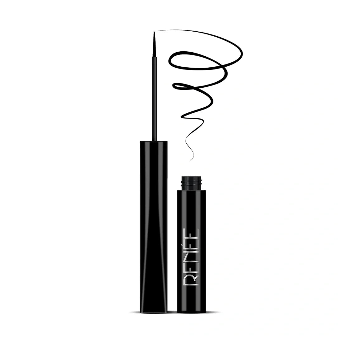 rnliquidelinr - RENEE Extreme Stay Liquid Eyeliner 3x Black 4.5ml, Intense, Vibrant Color Payoff | One Swipe, Long Lasting, Matte, Waterproof, Smudge - proof All Day Shades | Infused With Castor Oil - Vegan - Looknstyle