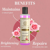 Khadi Natural Rose & Honey Body Wash | Body Wash for Deep Cleansing | Body Wash with Soothing Fragrance | Suitable for All Hair Types 210ml