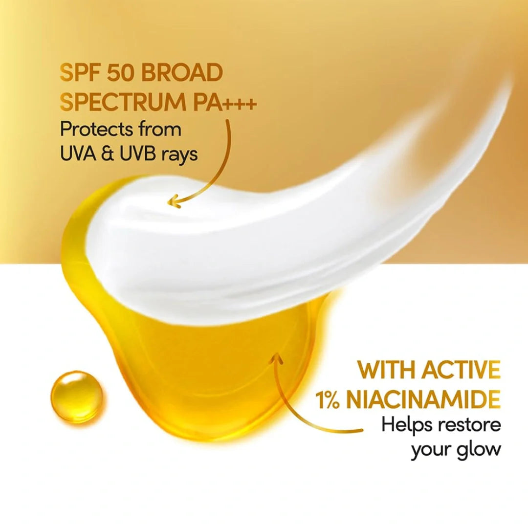 POND'S SUN MIRACLE SPF 50 PA+++ LIGHTWEIGHT SUNSCREEN BODY LOTION, PROTECTS FROM UVA/UVB RAYS, 1% ACTIVE NIACINAMIDE, NO WHITE CAST-90ML