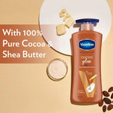 Vaseline Cocoa Glow Serum In Lotion, 400 ml | 100% Pure Cocoa & Shea Butter