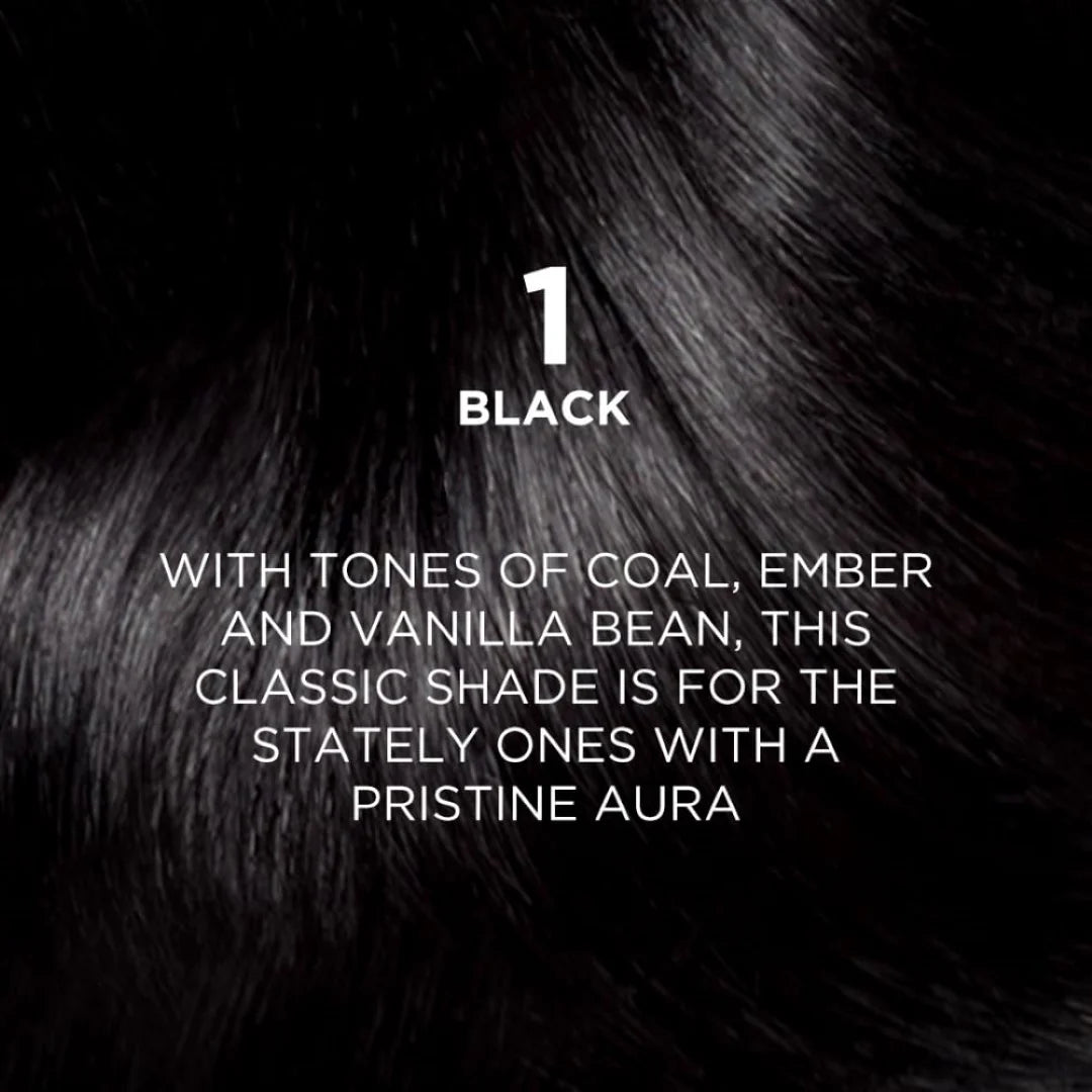 L'Oréal Paris Permanent Hair Colour, Radiant At-Home Hair Colour with up to 100% Grey Coverage, Pro-Keratin, Up to 8 Weeks of Colour, Excellence Crème, 1 Black, 72ml+100g