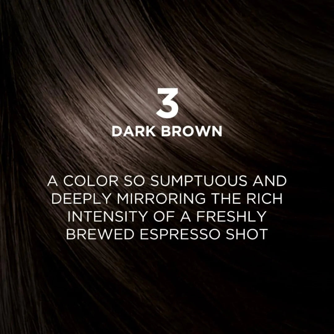L'Oréal Paris Permanent Hair Colour, Radiant At-Home Hair Colour with up to 100% Grey Coverage, Pro-Keratin, Up to 8 Weeks of Colour, Excellence Crème, 3 Natural Darkest Brown, 72ml+100g