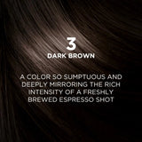 L'Oréal Paris Permanent Hair Colour, Radiant At-Home Hair Colour with up to 100% Grey Coverage, Pro-Keratin, Up to 8 Weeks of Colour, Excellence Crème, 3 Natural Darkest Brown, 72ml+100g