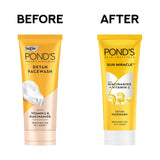 Pond's Detan Face Wash for Tan Removal in Just 7 Days | Contains Vitamin C and Niacinamide | Facewash for All Skin Types, 100gm