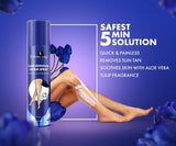 Urban yog Hair Removal Cream Spray for Women | Painless Body Hair Removal Spray for legs, hands, underarm & back (200 ML, Tulip (Blue))