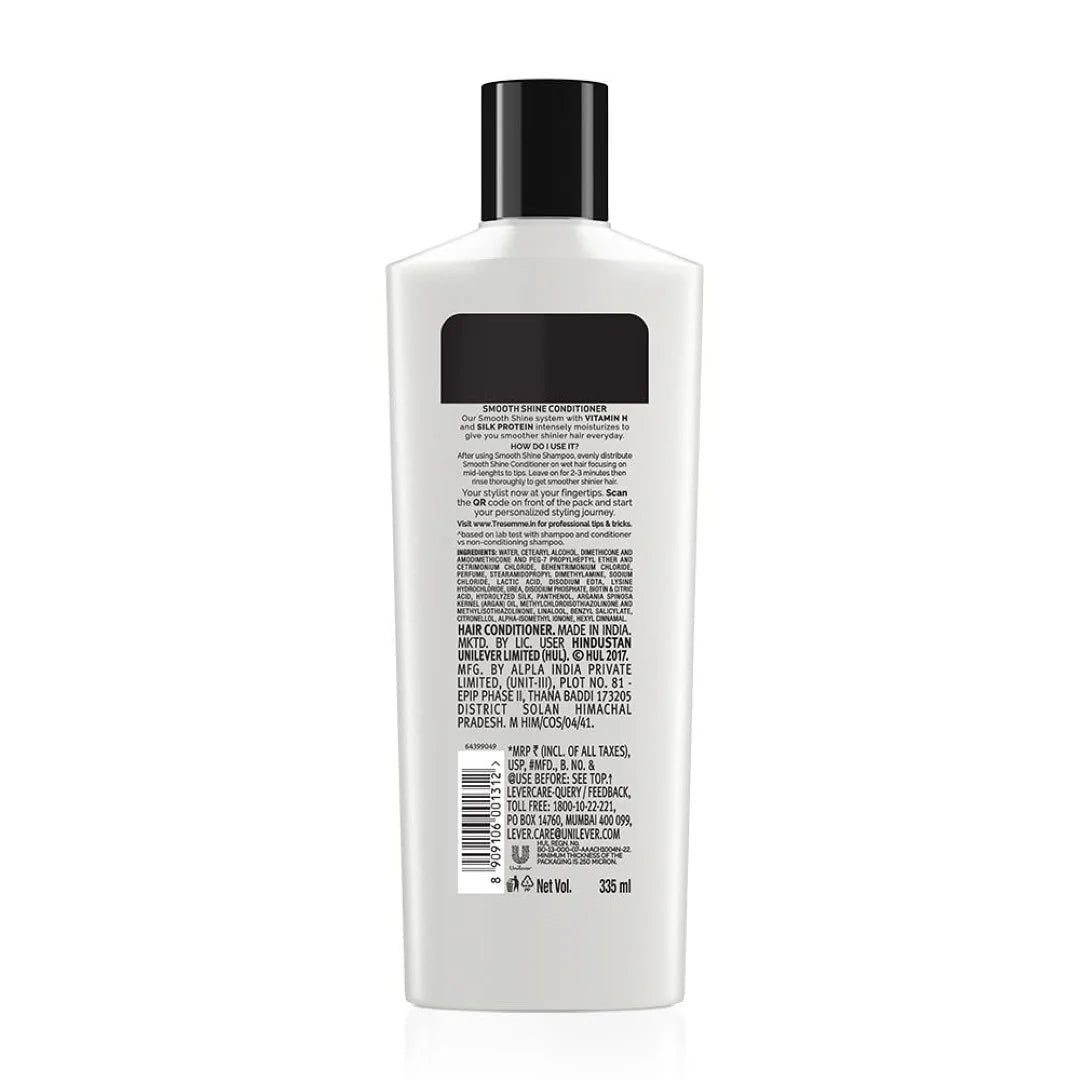 TRESemme Smooth & Shine, Fresh Conditioner, 335 Millilitre, For Silky Smooth Hair, With Biotin & Silk Protein, Deeply Moisturizes Dry & Frizzy Hair, For Men & Women