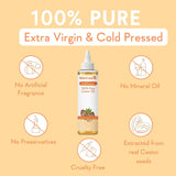 WishCare® Premium Cold Pressed Castor Oil - Pure & Virgin Grade - For Healthy Hair and Skin - 200 Ml