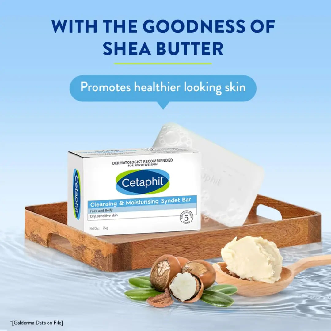Cetaphil VVF India Cleansing And Moisturising Syndet Bar, 75g