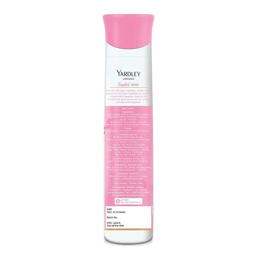 Yardley London English Rose Body Deodorant for Women (150ml)