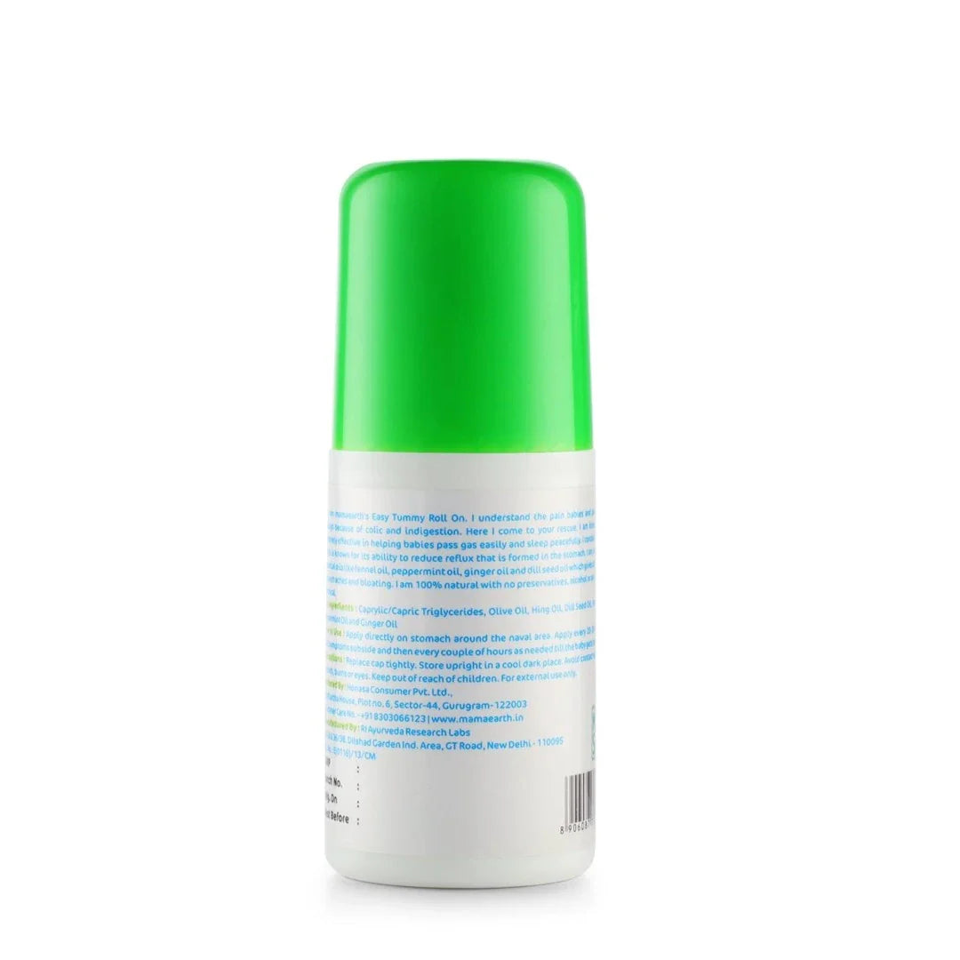 Mamaearth Easy Tummy Roll On Oil for Colic & Gas Relief with Hing & Fennel Oil, 40ml (For external use)