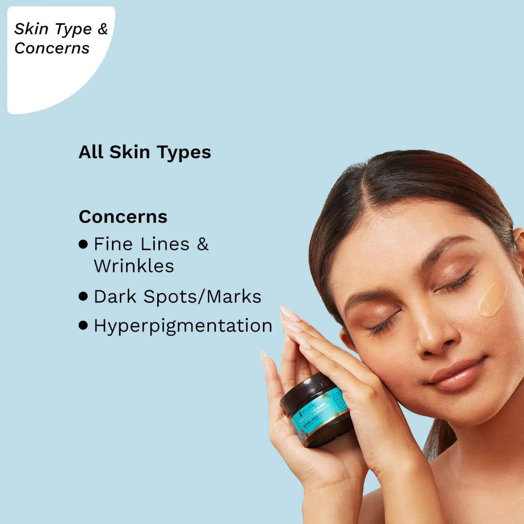 PILGRIM Korean Retinol Anti Aging Night Cream with Hyaluronic Acid & Vitamin C |50gm