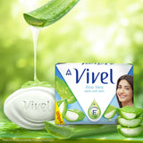 Vivel Aloe Vera Grade 1 Bathing Soap with Vitamin E for Soft Glowing skin, 600g (150g - Pack of 4), Soap for Women & Men, For All Skin Types