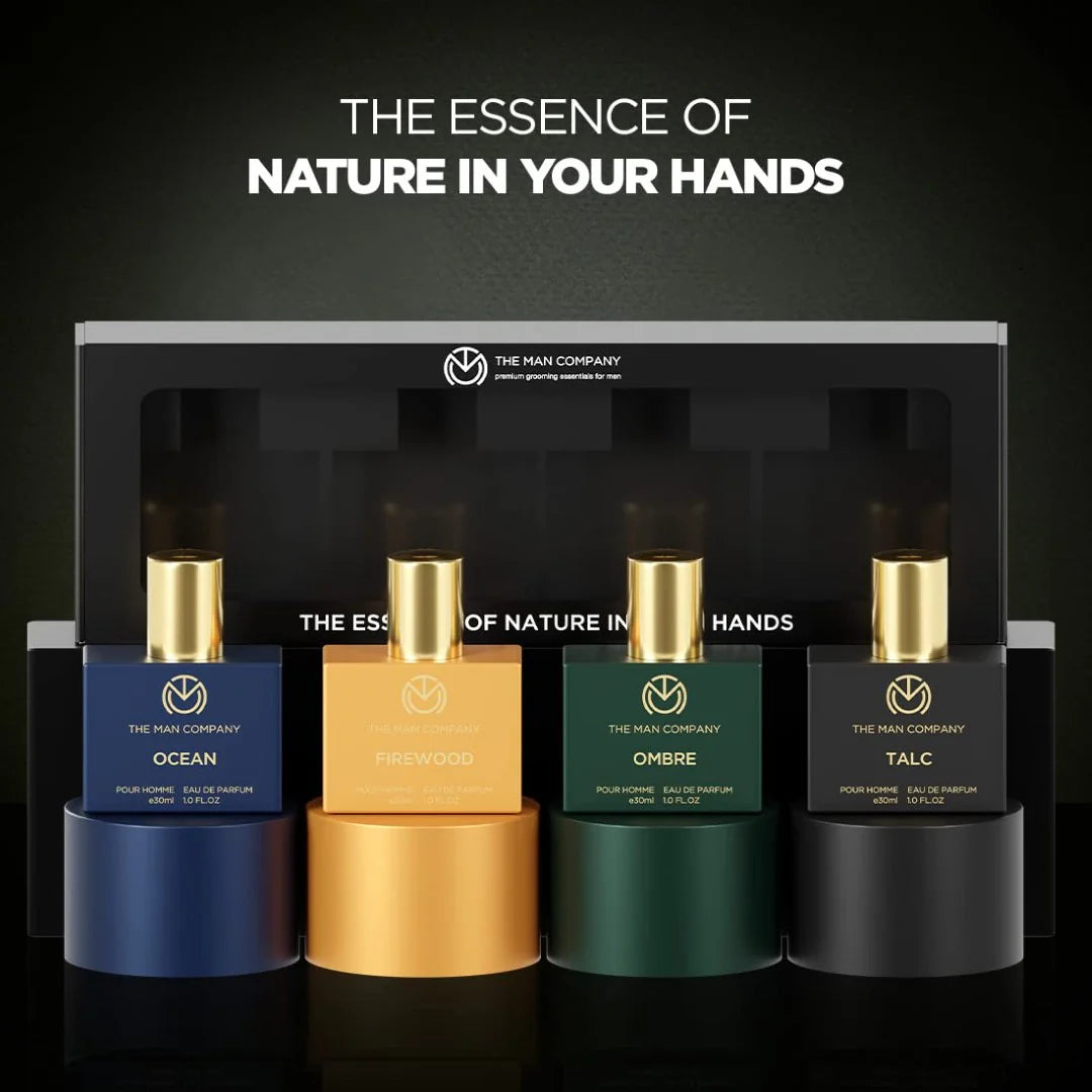 The Man Company Men Specially Floral Curated Perfume Gift Set 4 X 30Ml - A Gentleman's Essence | Eau De Parfume | Gift For Him