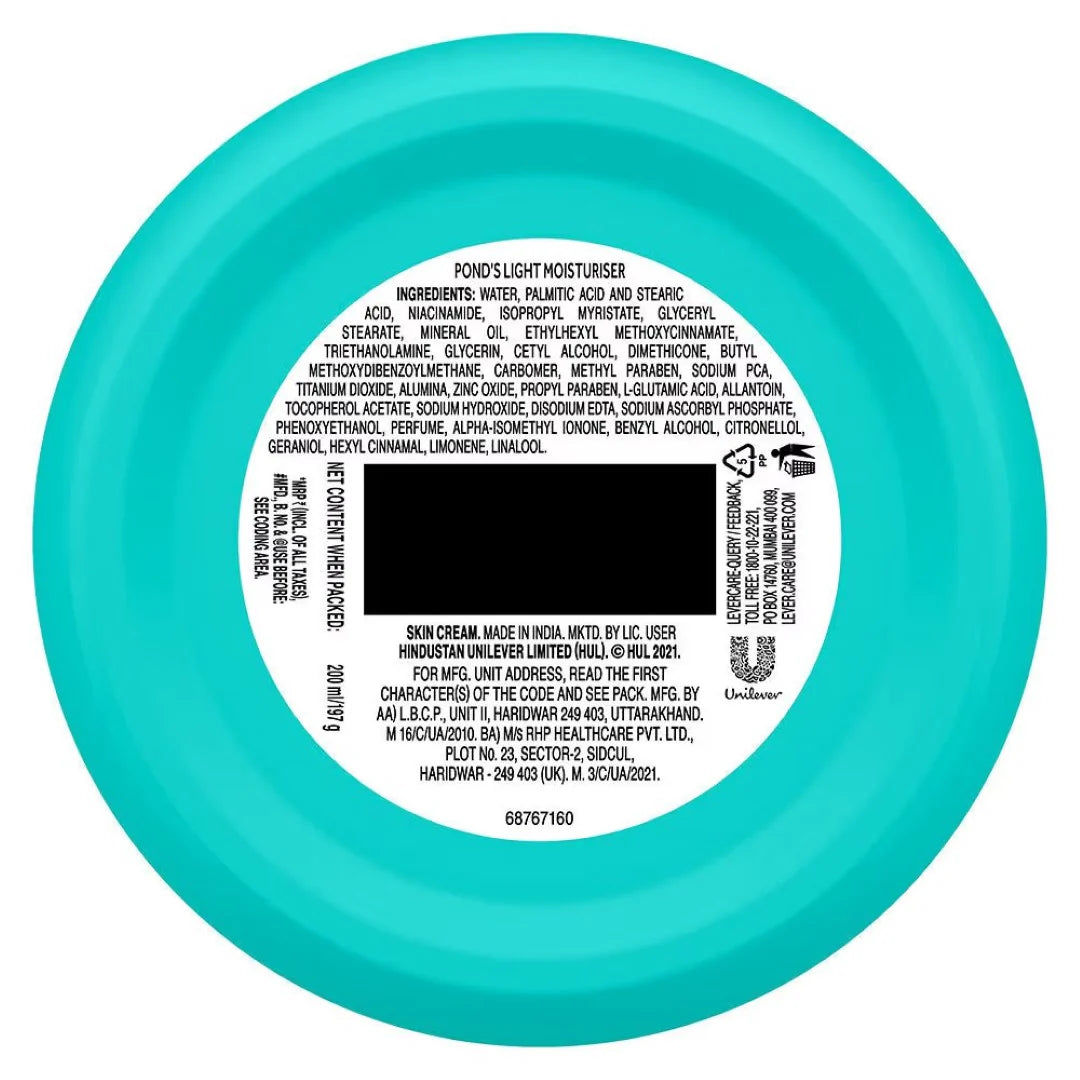 Ponds Light Moisturizer Non-Oily Fresh Feel Ponds Moisturizer (200ml)