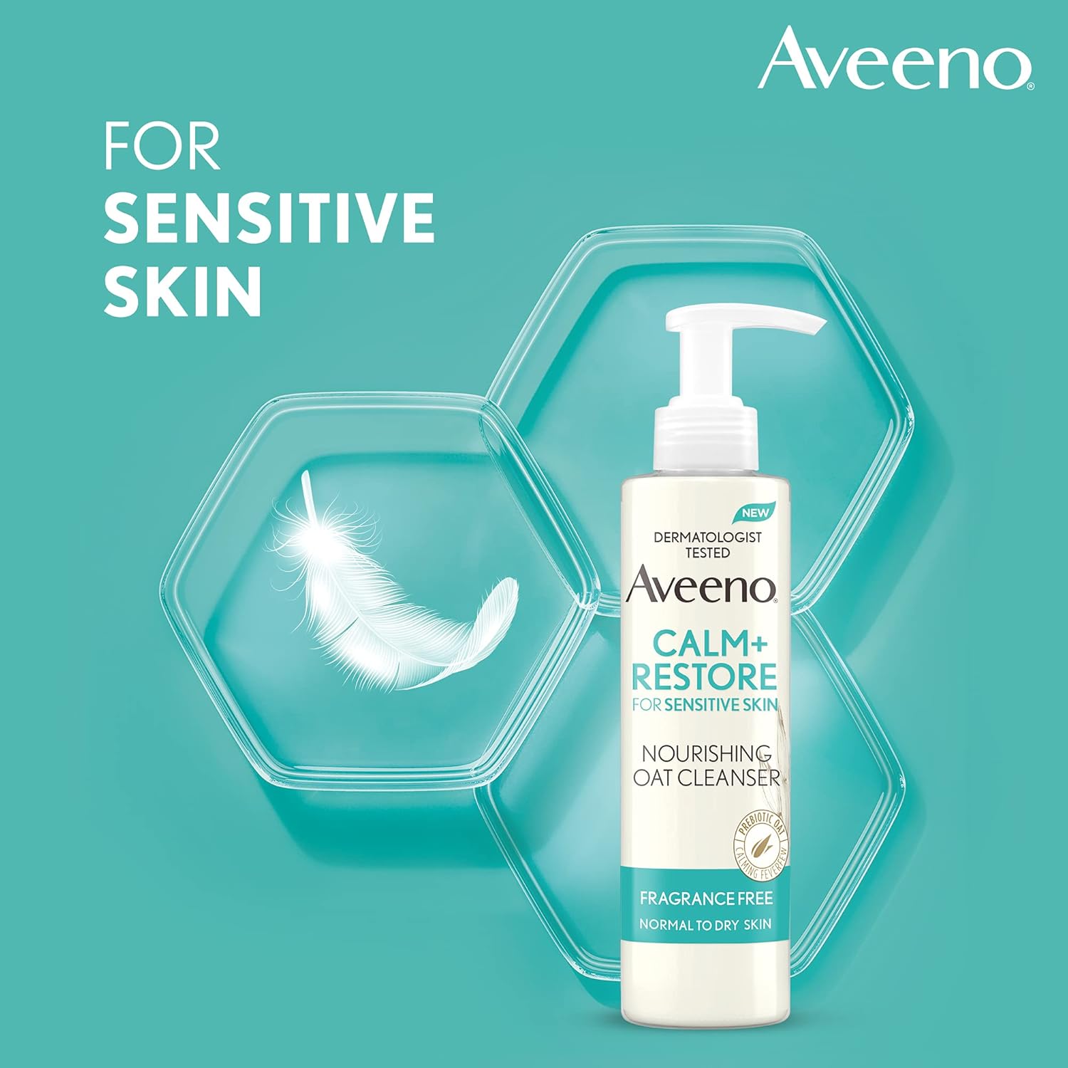 Avcleanser - Aveeno Calm + Restore Nourishing Oat Cleanser - 200ml - Looknstyle