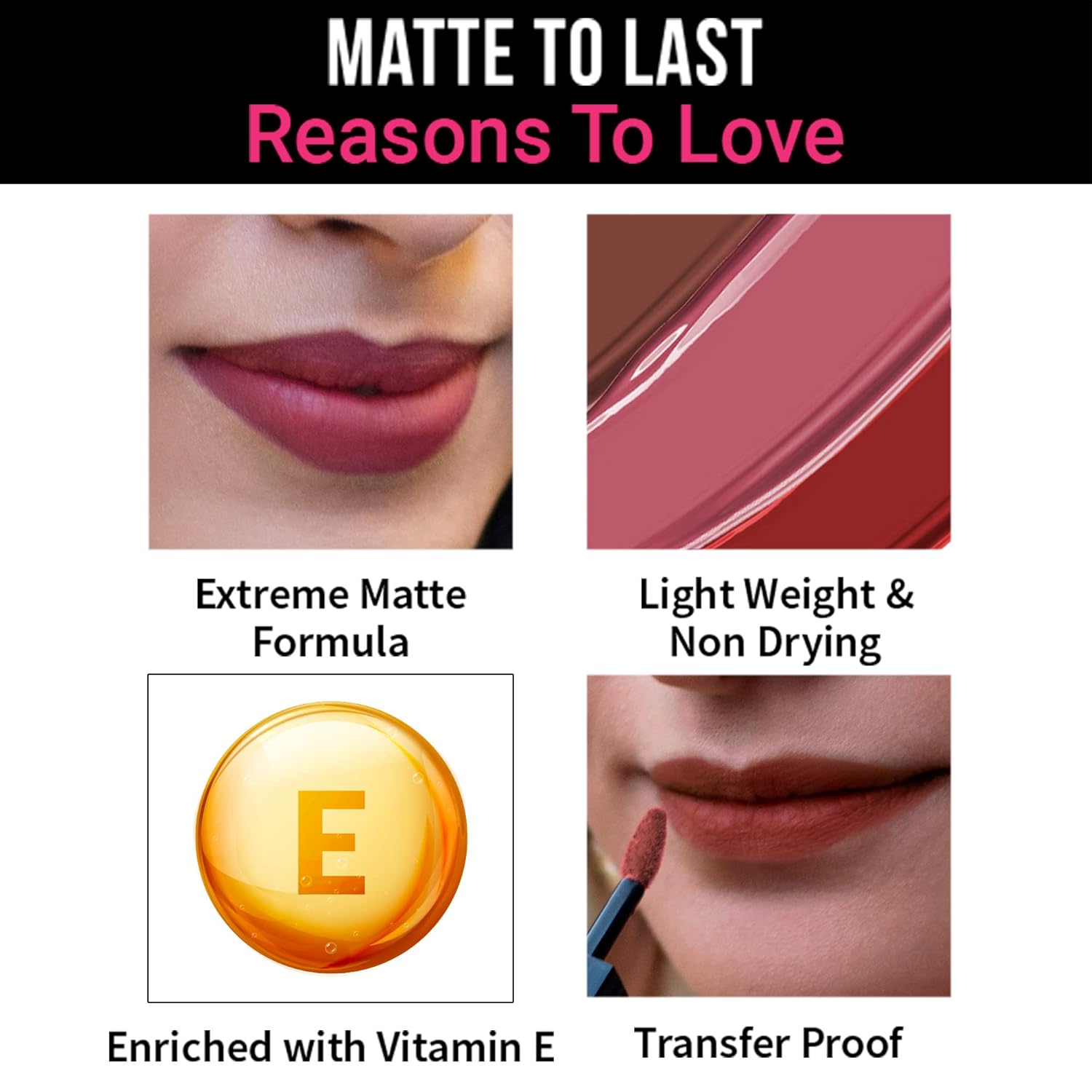 Nykaa Matte to Last No Transfer Long Lasting Lipstick - bombae (3.5g)