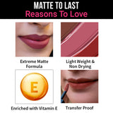 Nykaa Matte to Last No Transfer Long Lasting Lipstick - bombae (3.5g)